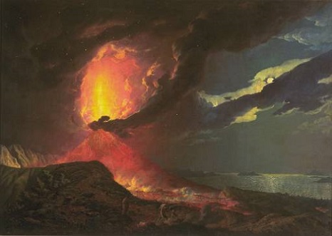 Joseph Wright of Derby (1734‑1797), Vesuvius in Eruption, with a View over the Islands in the Bay of Naples, c.1776-80. Tate.