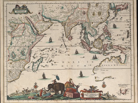 Map of Indian Ocean by Carel Allard (1648-c.1709), courtesy of National Library of Australia.