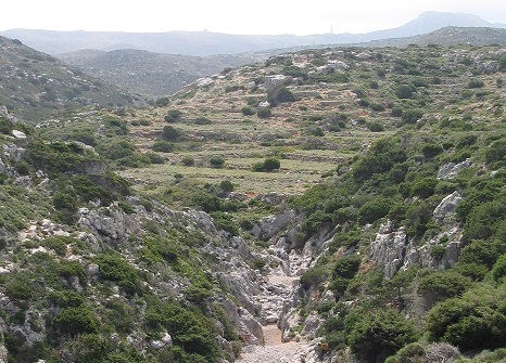 Photograph of Antikythera terraces